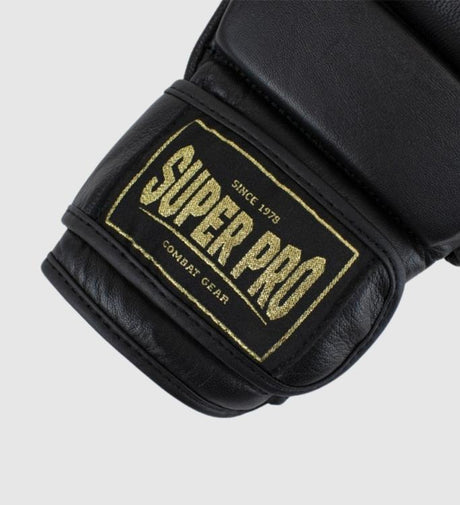 Gants de MMA Super Pro Combat Gear MMA Shooter – Noir/Or