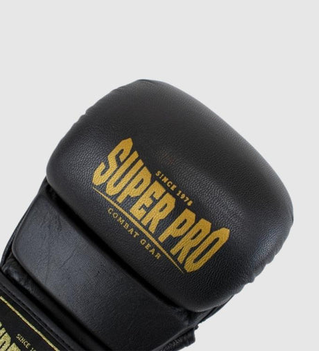Gants de MMA Super Pro Combat Gear MMA Shooter – Noir/Or