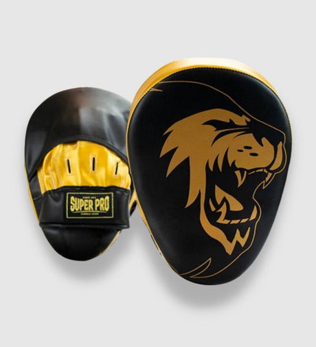 Pattes d'ours Super Pro Curved en cuir synthétique – Noir/Or