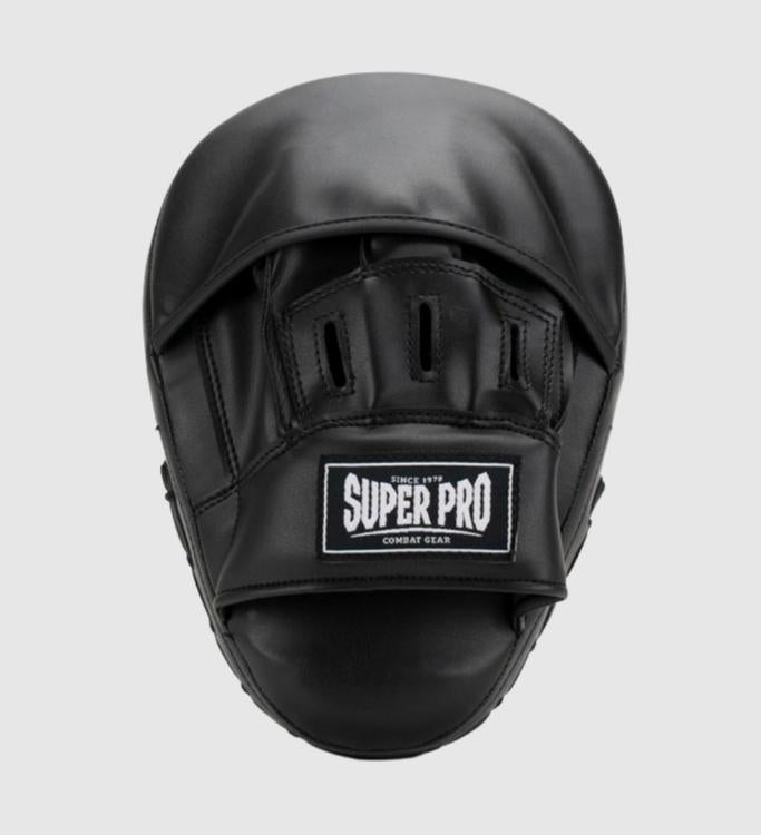 Super Pro Handpads Curved Kunstleer - Zwart/Wit - Trap & Stootkussens