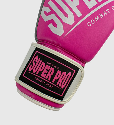 Super Pro (Kick)Bokshandschoenen Rebel - Roze/Wit/Zwart - (Kick)Bokshandschoenen