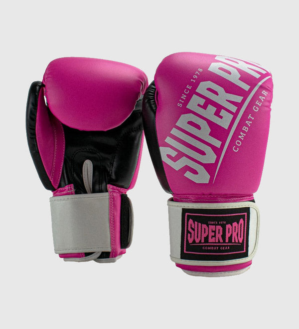 Super Pro Boxhandschuhe Rebel – Rosa/Weiß/Schwarz