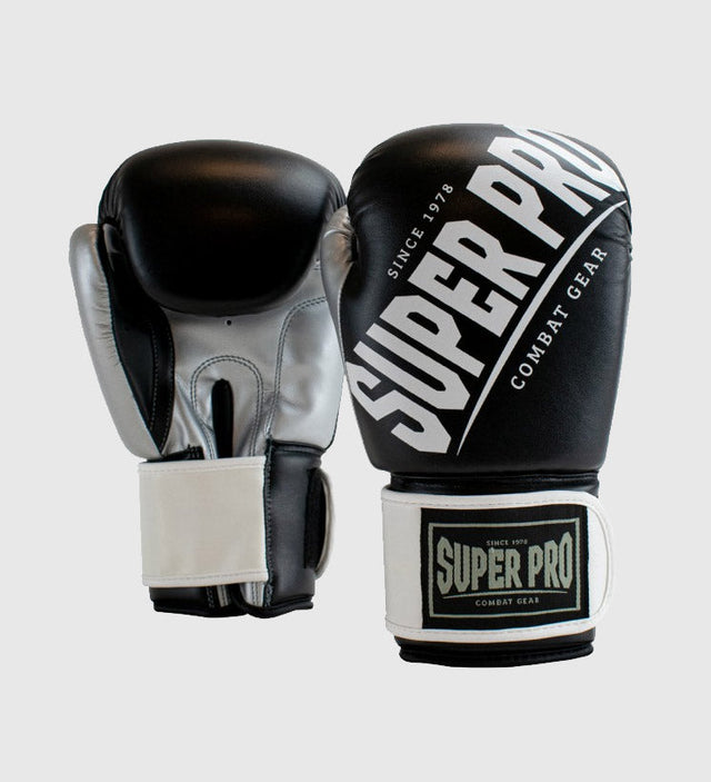 Super Pro Boxhandschuhe Rebel – Schwarz/Weiß – Boxhandschuhe