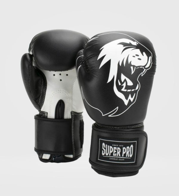 Guantes de boxeo Super Pro Talent Niños – Negro/Blanco