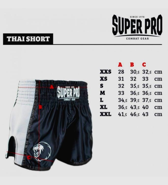 Super Pro Kickboks Broekje Brave - Wit/Goud - Shorts