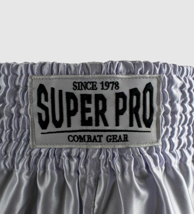 Super Pro Kickboks Broekje Brave - Wit/Zwart - Shorts