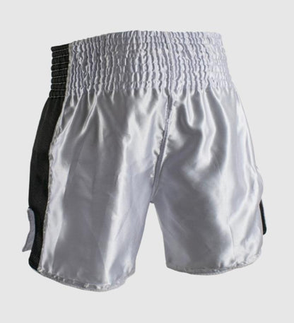 Super Pro Kickboks Broekje Brave - Wit/Zwart - Shorts