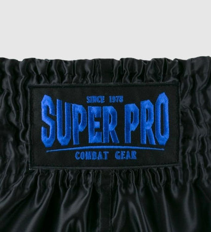 Super Pro Kickboks Broekje Brave - Zwart/Blauw - Shorts