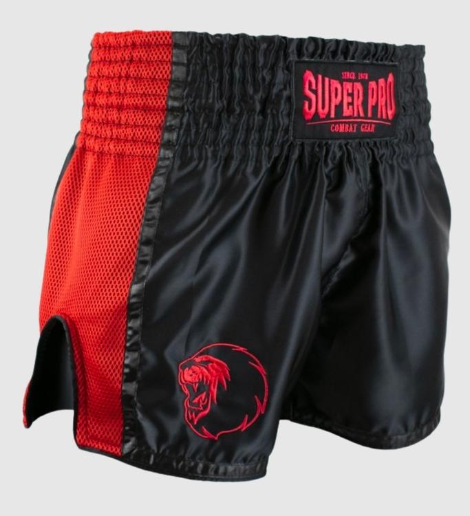 Super Pro Kickboks Broekje Brave - Zwart/Rood - Shorts