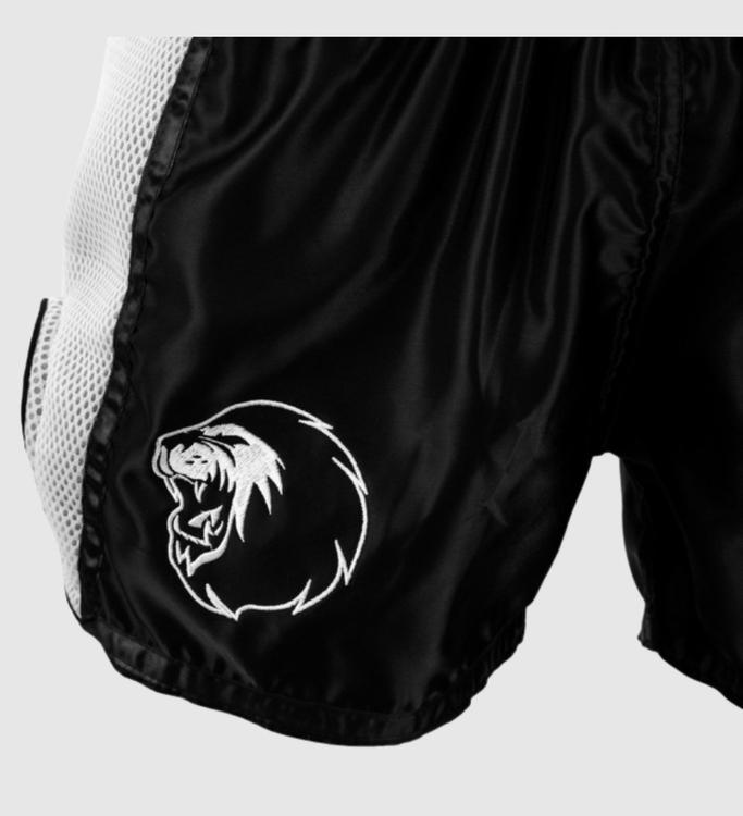 Super Pro Kickboks Broekje Brave - Zwart/Wit - Shorts