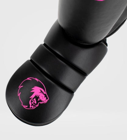 Super Pro Kickboks Scheenbeschermers Protector - Zwart/Roze - Scheenbeschermers