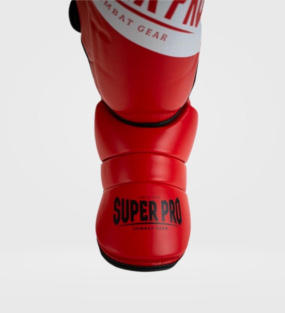 Super Pro Kickboks Scheenbeschermers Rebel - Rood/Wit - Scheenbeschermers