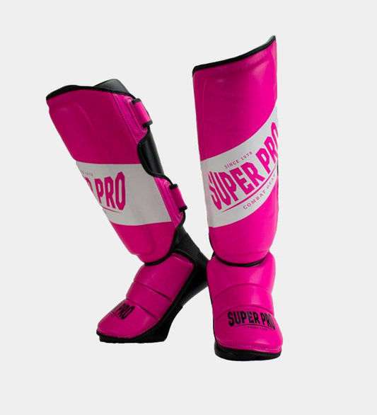 Super Pro Kickboks Scheenbeschermers Rebel - Roze/Wit - Scheenbeschermers