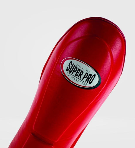 Paratibie da kickboxing Super Pro Thai Pro Pelle – Rosso – Paratibie