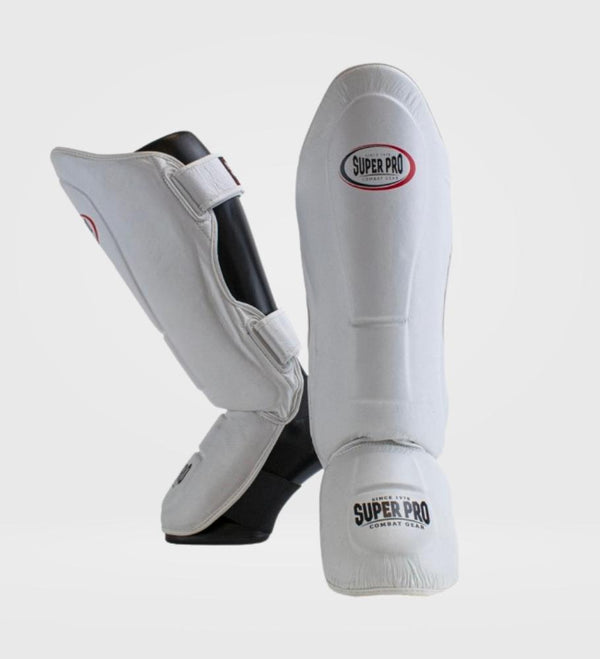 Super Pro Schienbeinschoner Thai Pro Leder – Weiß
