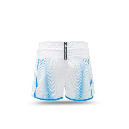 Short Muay Thai Twins TBT9 - Blanc/Bleu