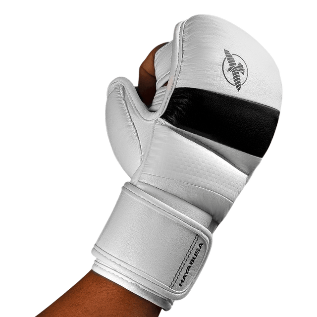 Hayabusa MMA-Sparringshandschuhe T3 Hybrid – Weiß/Schwarz