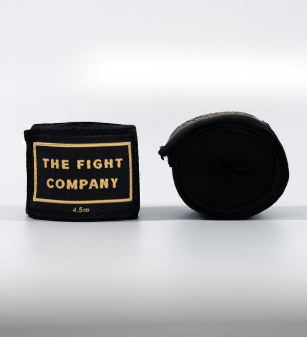 Vendas de boxeo TFC Premium – Negro/Oro