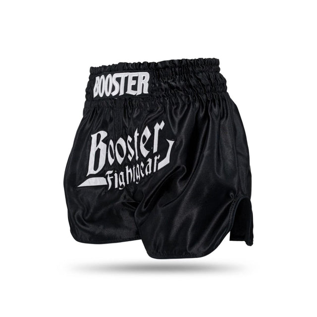 Shorts de kickboxing Booster Thunder – Noir/Blanc