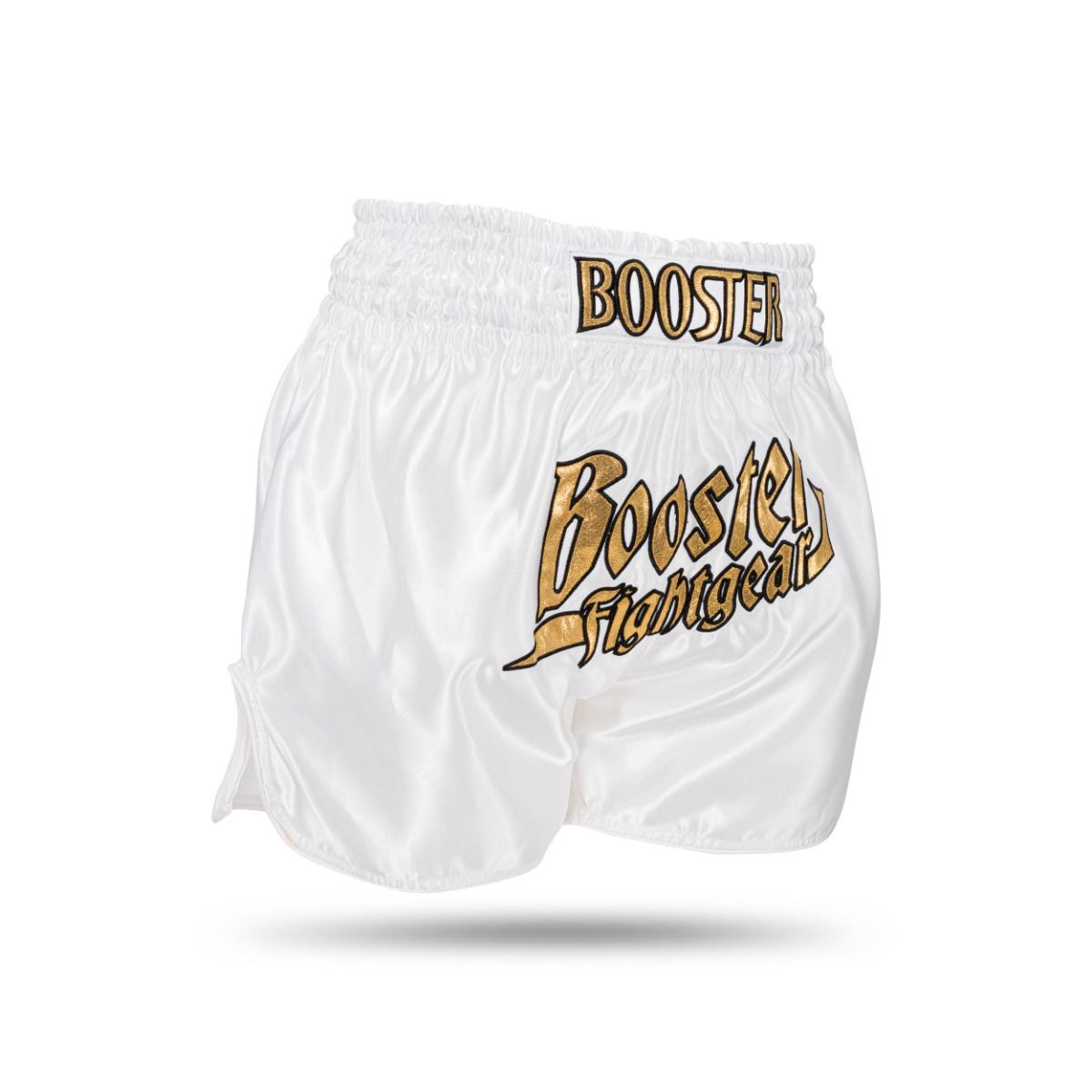 Short de Muay-Thaï Booster Thunder - Blanc/Doré