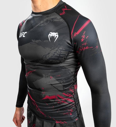 UFC Venum Rashguard Performance Fight Week 2.0 - Schwarz/Rot - Rashguard