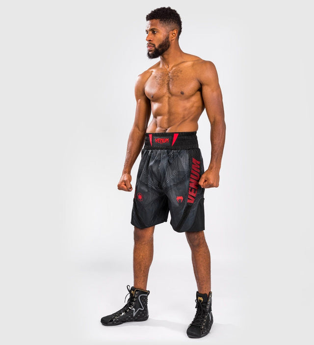 Pantaloncini Muay Thai Venum Phantom – Nero/Grigio/Rosso