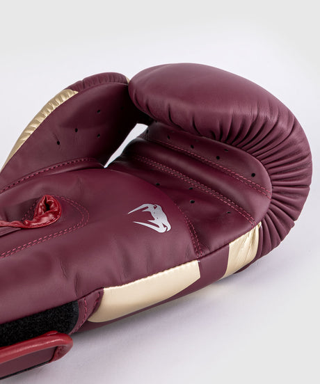 Guantes de boxeo Venum Elite – Burgundy Rojo/Oro