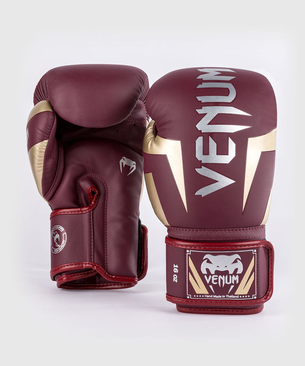 Venum Boxhandschuhe Elite – Burgunderrot/Gold