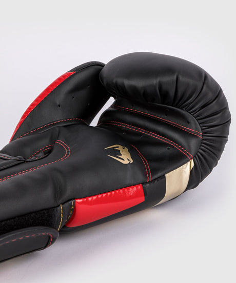 Guantes de boxeo Venum Elite – Negro/Oro/Rojo