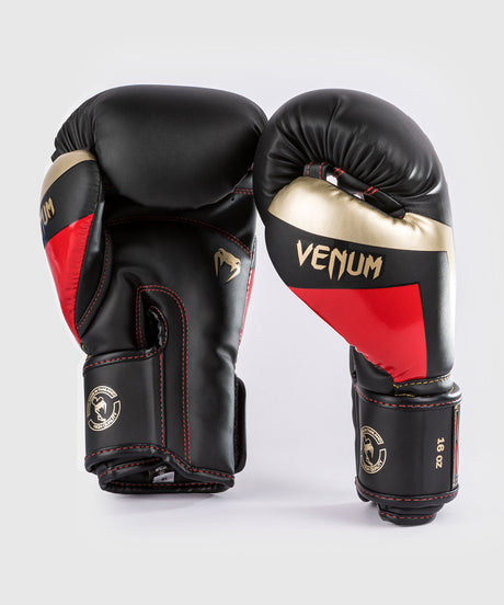 Guantes de boxeo Venum Elite – Negro/Oro/Rojo