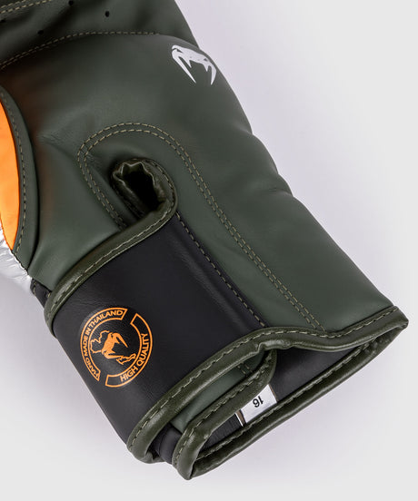 Guantes de boxeo Venum Elite – Negro/Plata/Caqui