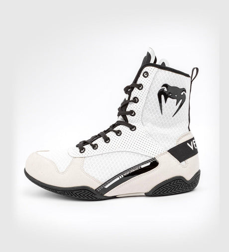 Chaussures de boxe Venum Elite – Blanc/Noir – Chaussures de boxe