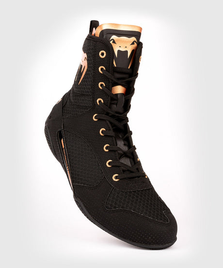 Chaussures de boxe Venum Elite – Noir/Bronze – Chaussures de boxe