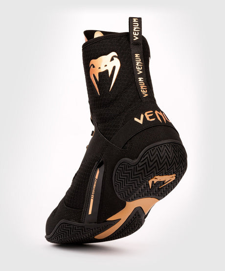 Chaussures de boxe Venum Elite – Noir/Bronze – Chaussures de boxe
