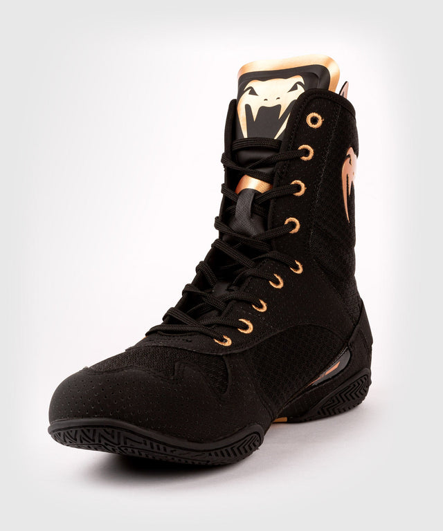 Venum Boxschuhe Elite – Schwarz/Bronze – Boxschuhe