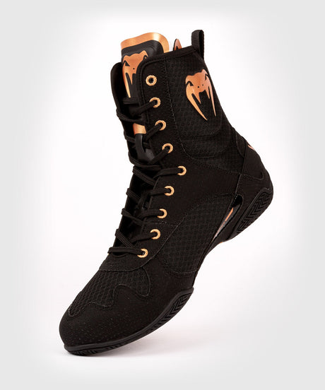Chaussures de boxe Venum Elite – Noir/Bronze – Chaussures de boxe