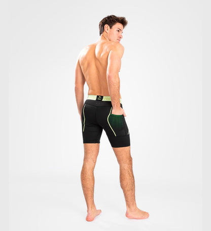 Venum Compressie Shorts Fusion 2.0 - Zwart/Geel - Compressie Shorts