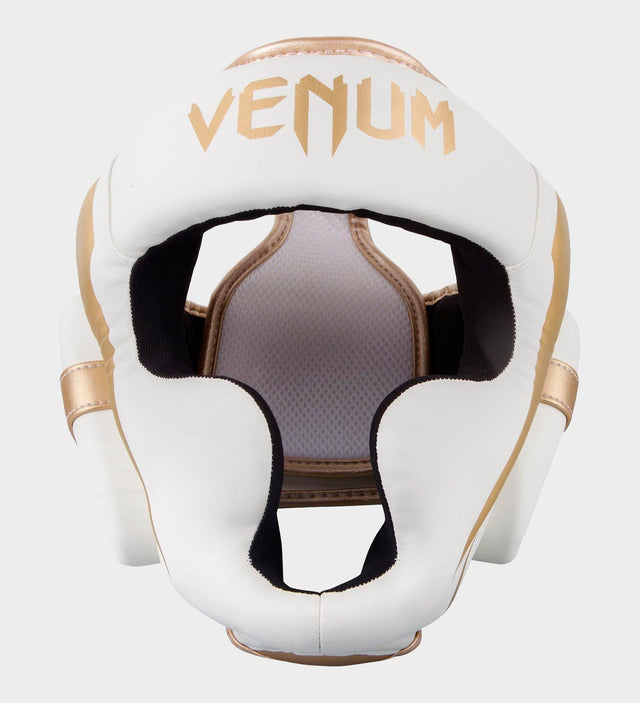 Venum Kopfschutz Elite – Weiß/Gold – Kopfschutz