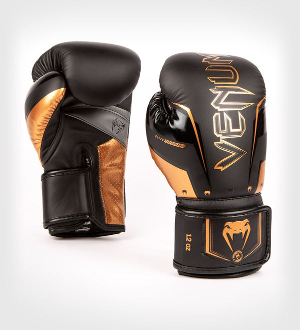 Gants de boxe Venum Elite Evo – Noir/Bronze