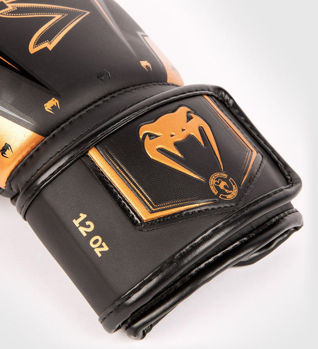 Venum Boxhandschuhe Elite Evo – Schwarz/Bronze – Boxhandschuhe