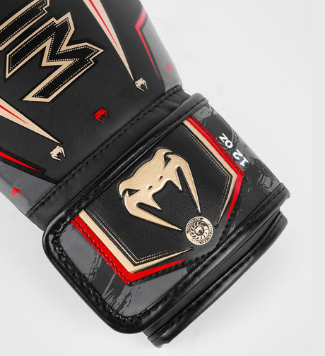 Mănuși de box Venum Elite Evo – Negru/Auriu/Roșu