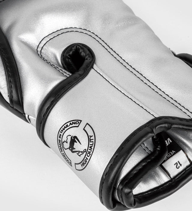 Guantes de boxeo Venum Elite – Plata/Negro – Guantes de boxeo