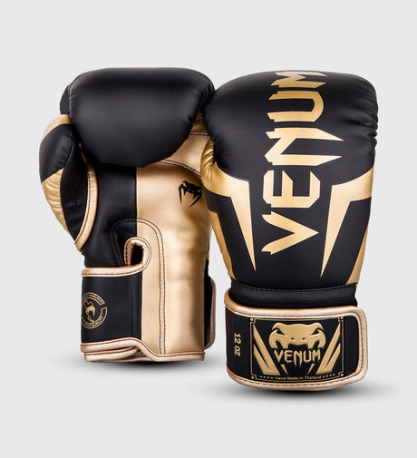 Venum (Kick)Bokshandschoenen Elite - Zwart/Goud - (Kick)Bokshandschoenen