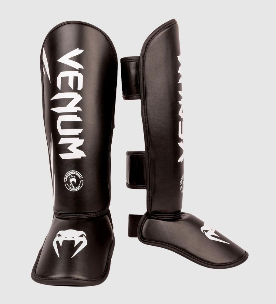 Venum Kickboks Scheenbeschermers Challenger Kids - Zwart/Wit - Scheenbeschermers