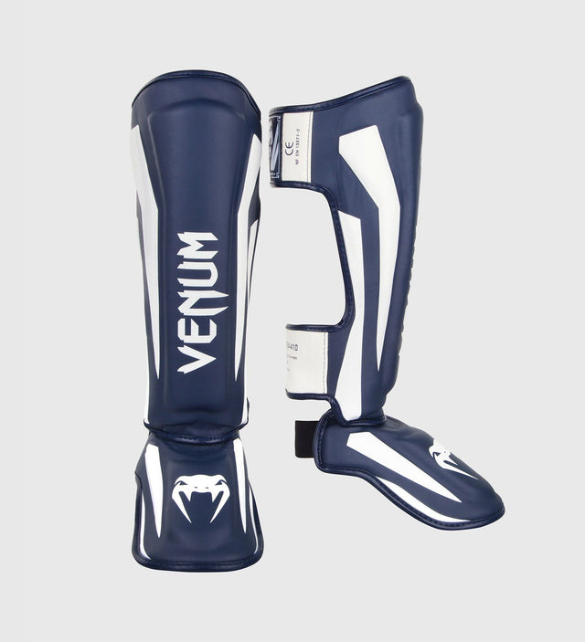 Venum Schienbeinschoner Elite – Marineblau/Weiß – Schienbeinschoner
