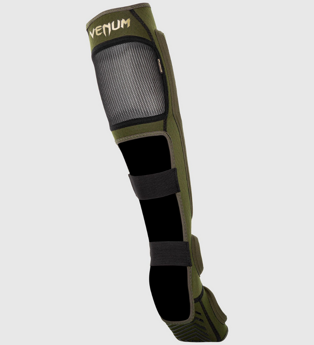 Venum Schienbeinschoner Kontact Evo – Khaki Grün/Gold – Schienbeinschoner