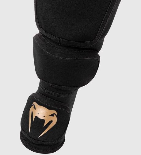Venum Kickbox-Schienbeinschoner Kontact Evo – Schwarz/Gold – Schienbeinschoner