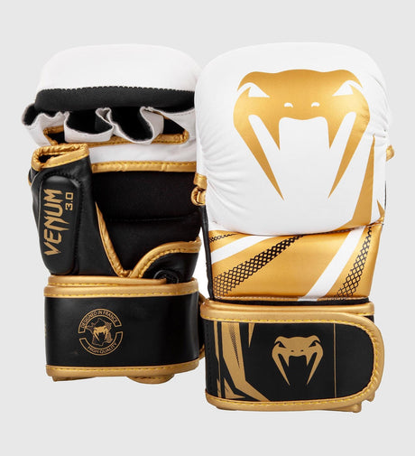 Venum MMA Sparring Gloves Challenger 3.0 – White/Black/Gold