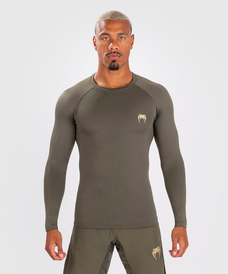 Venum Rashguard Contender Long Sleeves - Khaki Green - Rashguard
