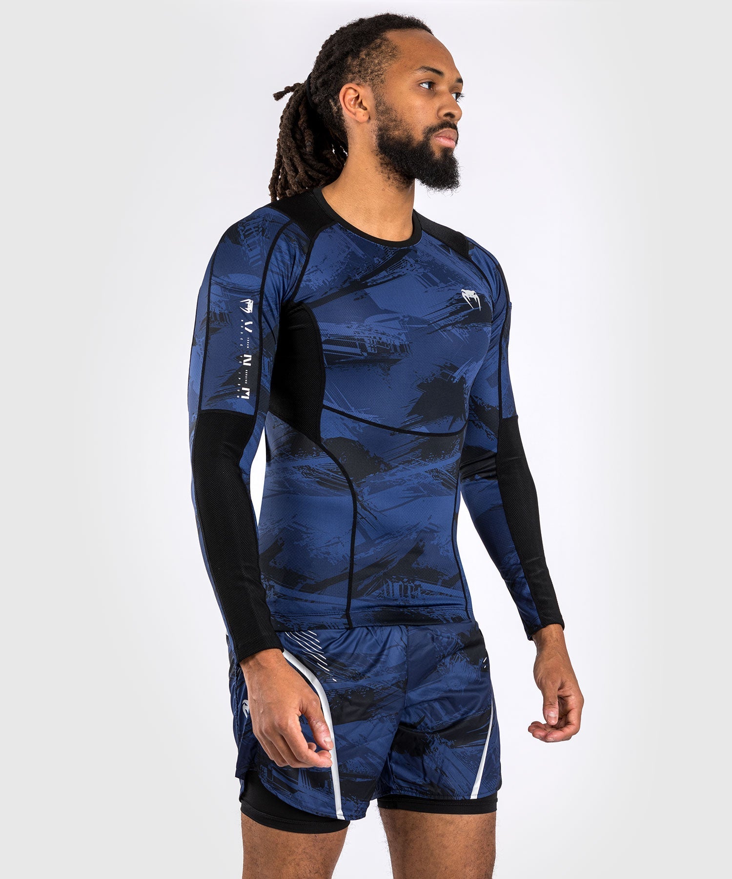 Venum Rashguard Electron 3.0 Lange Mouwen - Blauw - Rashguard